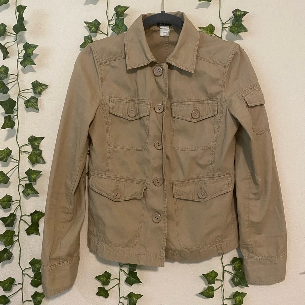 J. CREW Tan Button Up Jacket